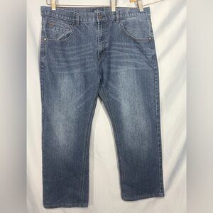 Nat Nast Luxury Jeans Mens 38x32 Medium Blue Denim Straight Leg Maverick Fit